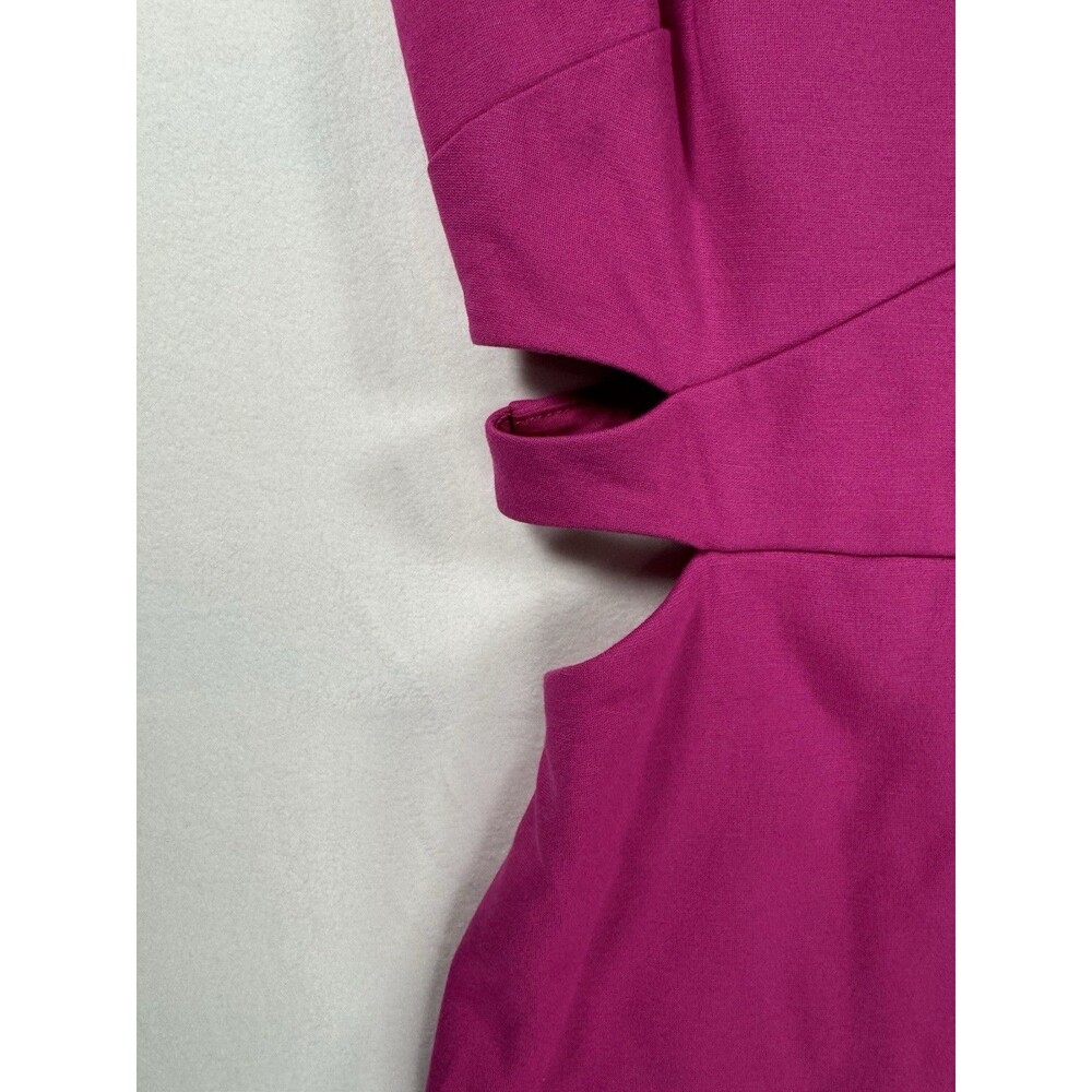 Guess Bodycon Cut Out Asymmetrical Mini Dress Small PINK - Picture 6 of 11